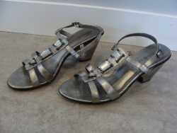 Womens Pewter Sandals