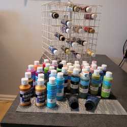 Acrylic paint /stand lot