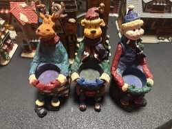 Xmas candle holders 