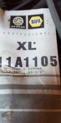 V belt 84-86 chev10 alter