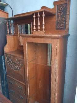 Antique bookcase writing 