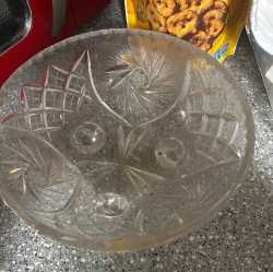 Crystal footed dish 