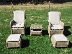 Wicker Set 5 Piece