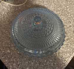 Ice blue candy dish 