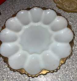 Glass egg plate 