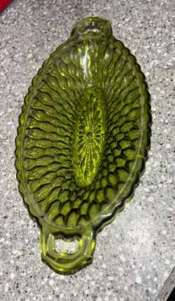 Green honeycomb dish 