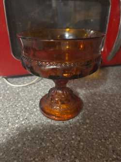 Amber candy dish 