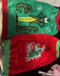 Large Xmas dog jackets 