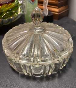 Glass candy dish