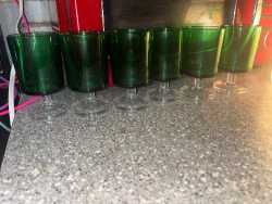 Emerald green glasses 