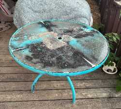 Glass patio table 