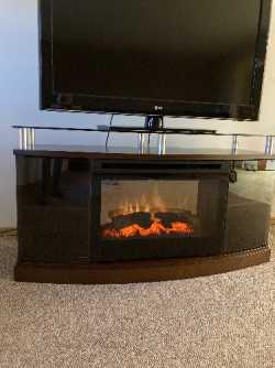 TV Stand with Fireplace 
