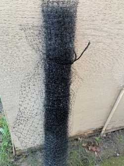 Black plastic netting